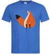 Чоловіча футболка Кумедна лисиця Яскраво-синій фото