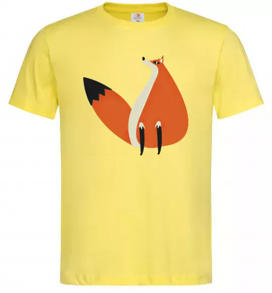 Чоловіча футболка Кумедна лисиця Лимонний фото