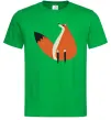 Чоловіча футболка Кумедна лисиця Зелений фото