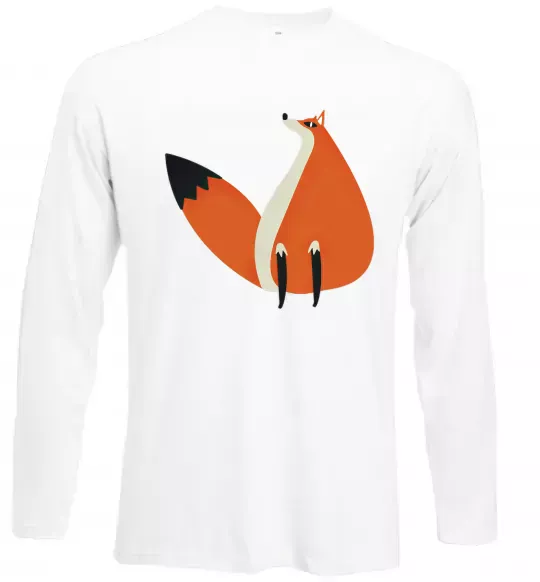 Лонгслив Кумедна лисиця Белый фото