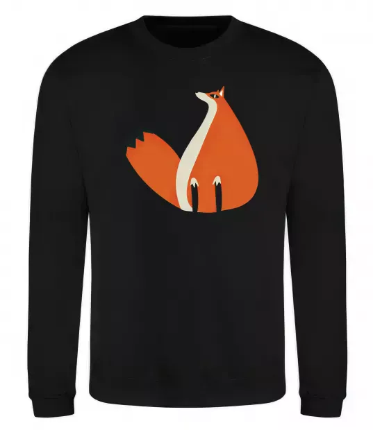 Свитшот Кумедна лисиця Черный фото