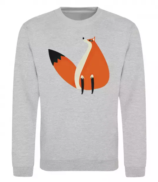 Свитшот Кумедна лисиця Серый меланж фото