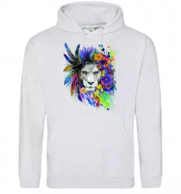 Мужская толстовка (худи) Lion wh Черный фото