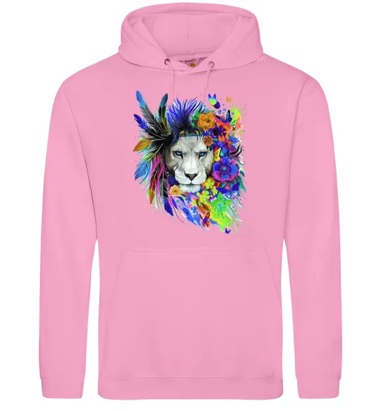 Женская толстовка (худи) Bright lion butterfly Розовый фото
