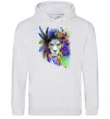 Жіноча толстовка (худі) Bright lion butterfly Сірий меланж Жіноча толстовка (худі) Bright lion butterfly Сірий меланж фото
