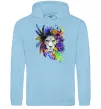 Женская толстовка (худи) Bright lion butterfly Голубой фото