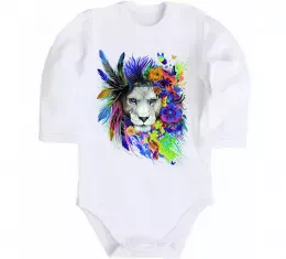 Детский боди Лев ескіз Белый фото