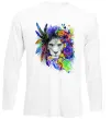Лонгслив Bright lion butterfly Белый фото