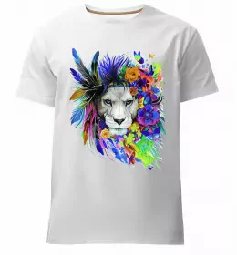 Мужская премиум футболка Синій лев Черный фото