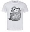 Мужская футболка Хинди котик 1 Белый фото
