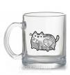 Чашка стеклянная Хинди котик 2 Прозрачный фото