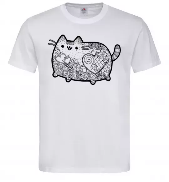 Мужская футболка Хінді котик 2 Белый фото