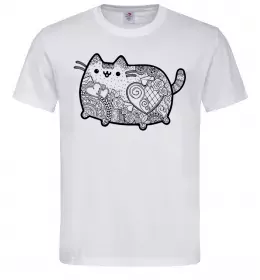 Мужская футболка Хінді котик 2 Белый фото
