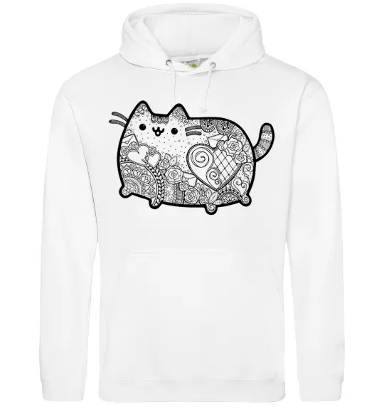 Жіноча толстовка (худі) Хінді котик 2 Білий фото