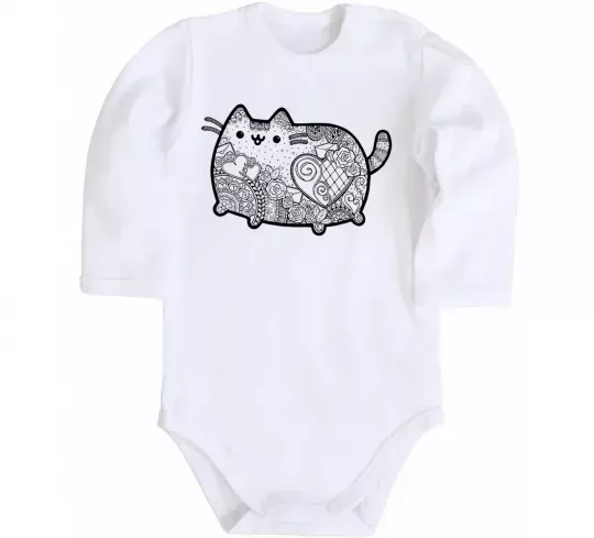 Детский боди Хінді котик 2 Белый фото