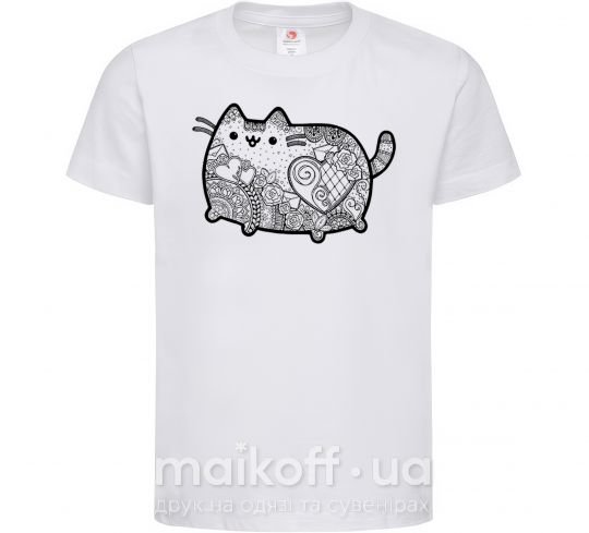 Дитяча футболка Хинди котик 2 Білий фото