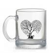 Чашка скляна Tree heart Прозорий фото