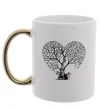 Чашка с цветной ручкой Tree heart Золото Чашка с цветной ручкой Tree heart Золото фото