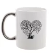 Чашка с цветной ручкой Tree heart Серебро Чашка с цветной ручкой Tree heart Серебро фото