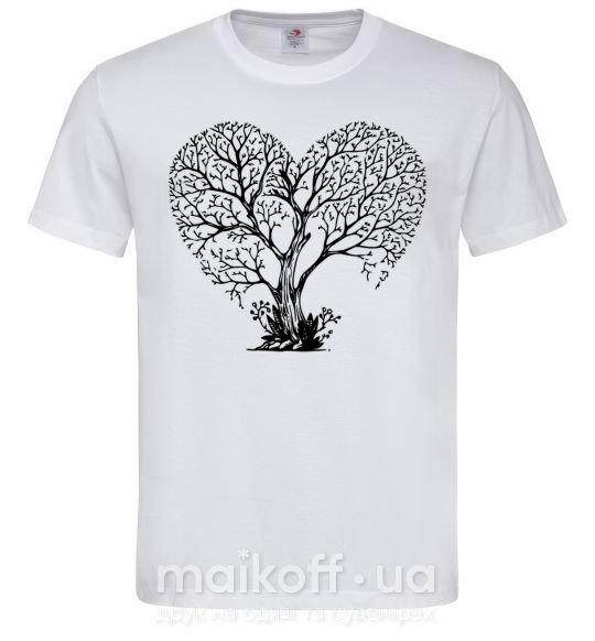 Чоловіча футболка Tree heart Білий фото