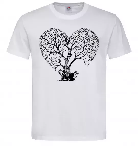 Чоловіча футболка Tree heart Білий фото