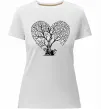 Жіноча преміум футболка Tree heart Білий фото