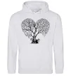 Мужская толстовка (худи) Tree heart Серый меланж фото