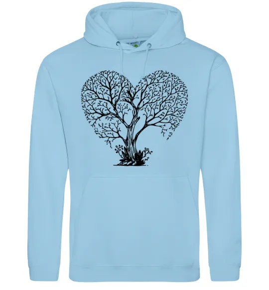 Чоловіча толстовка (худі) Tree heart Блакитний фото