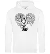 Женская толстовка (худи) Tree heart Белый фото