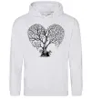 Женская толстовка (худи) Tree heart Серый меланж фото