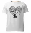 Мужская премиум футболка Tree heart Белый фото