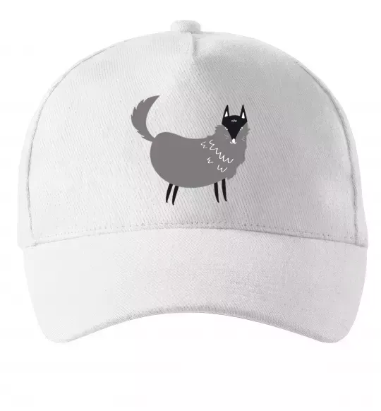 Кепка Смішний вовк Белый фото