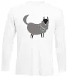 Лонгслив Смішний вовк Белый фото