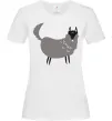 Жіноча футболка Смішний вовк Білий Жіноча футболка Смішний вовк Білий фото