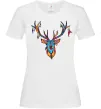 Женская футболка Олень бохо стиль Белый фото