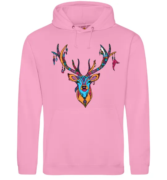 Жіноча толстовка (худі) Олень бохо стиль Рожевий фото