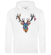 Жіноча толстовка (худі) Олень бохо стиль Білий фото