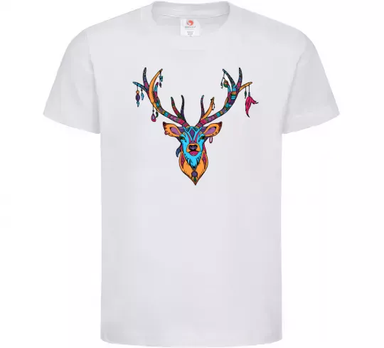 Дитяча футболка Олень бохо стиль Білий фото