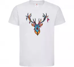 Дитяча футболка Кумедний олень Білий фото