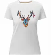 Женская премиум футболка Олень бохо стиль Белый фото