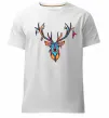 Мужская премиум футболка Олень бохо стиль Белый фото