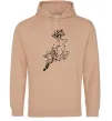 Жіноча толстовка (худі) Олень в прижку Пісочний фото