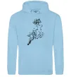 Женская толстовка (худи) Олень в прижку Голубой фото