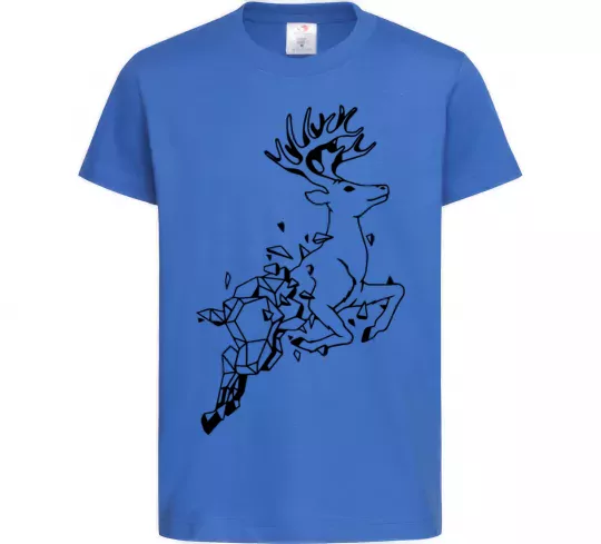 Дитяча футболка Олень в прижку Яскраво-синій фото