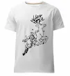 Чоловіча преміум футболка Олень в прижку Білий фото
