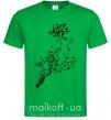 Мужская футболка Олень в прыжке Зеленый фото