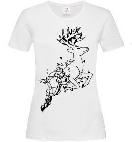 Женская футболка Олень в прижку