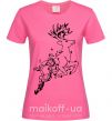 Женская футболка Олень в прыжке Ярко-розовый фото