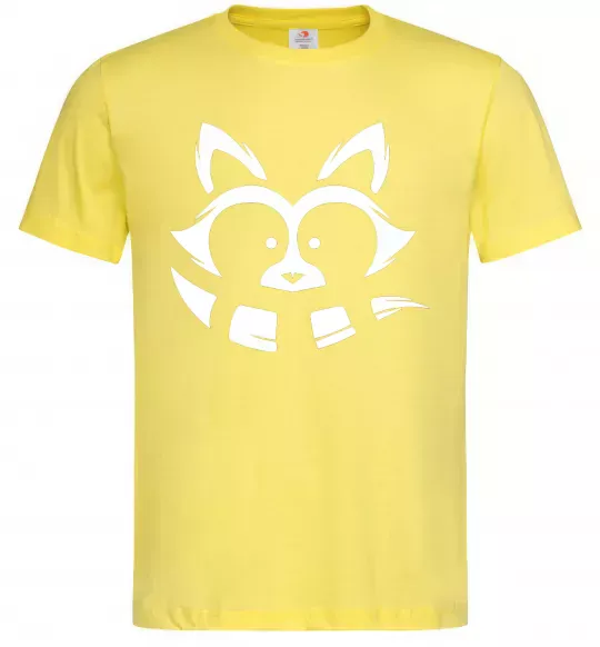 Чоловіча футболка Єнот білий Лимонний фото