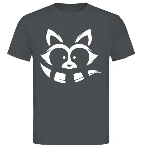 Чоловіча футболка Єнот білий Графіт фото